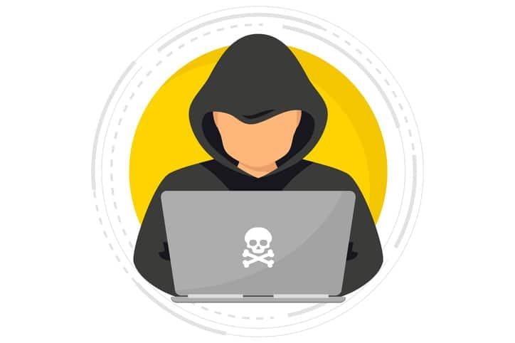 Hacker, Cyber criminal with laptop