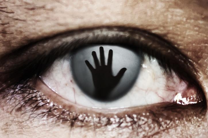 hand of woman In the twinkling of an eye, human trafficking concept