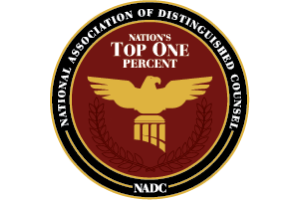 National Association of Distinguished Counsel - Top One Percent - Badge